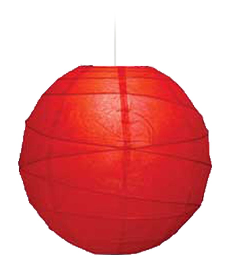 Χάρτινο Φωτιστικό Μπάλα "Akari" Lamp - Φ-40cm - Κόκκινο