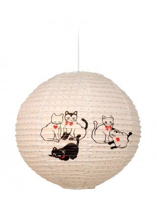 Χάρτινο Φωτιστικό Μπάλα με Γάτες Φ-40cm