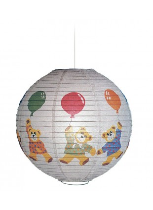 Χάρτινο Παιδικό Φωτιστικό Αρκουδάκια με μπαλόνια Φ-40