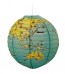 Χάρτινο Φωτιστικό Μπάλα με Παγκόσμιο Χάρτη Φ -40cm