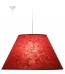 Κόκκινο Φωτιστικό Οροφής Κωνικό από Ριζόχαρτο 