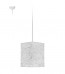 Λευκό Φυσικό Κρεμαστό Φωτιστικό Τετράγωνο Αμπαζουρ από Ριζόχαρτο 25x25x25 