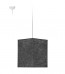 Μαύρο Κρεμαστό Φωτιστικό Τετράγωνο Αμπαζούρ από Ριζόχαρτο 25x25x30