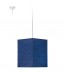 Μπλε Κρεμαστό Φωτιστικό Τετράγωνο Αμπαζούρ από Ριζόχαρτο 25x25x30