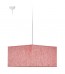 Ροζ Κρεμαστό Φωτιστικό Τετράγωνο Αμπαζούρ από Ριζόχαρτο 35x35x20