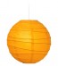 Κίτρινο Χάρτινο Φωτιστικό Σφαίρα από Ριζόχαρτο και Bamboo Φ-35cm